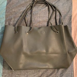 Gray Draw Handle Bag